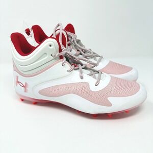 Under Armour Men's Size 13.5 Command MC Mid Lacrosse Cleats 3025639-101 NEW